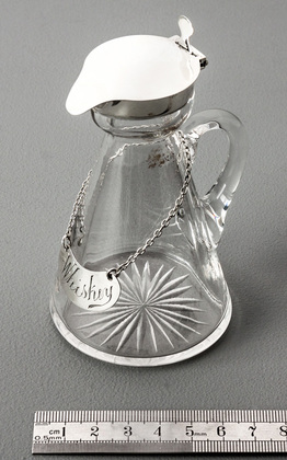 Antique Silver Whisky Noggin or Chota Peg - Whiskey Wine Label